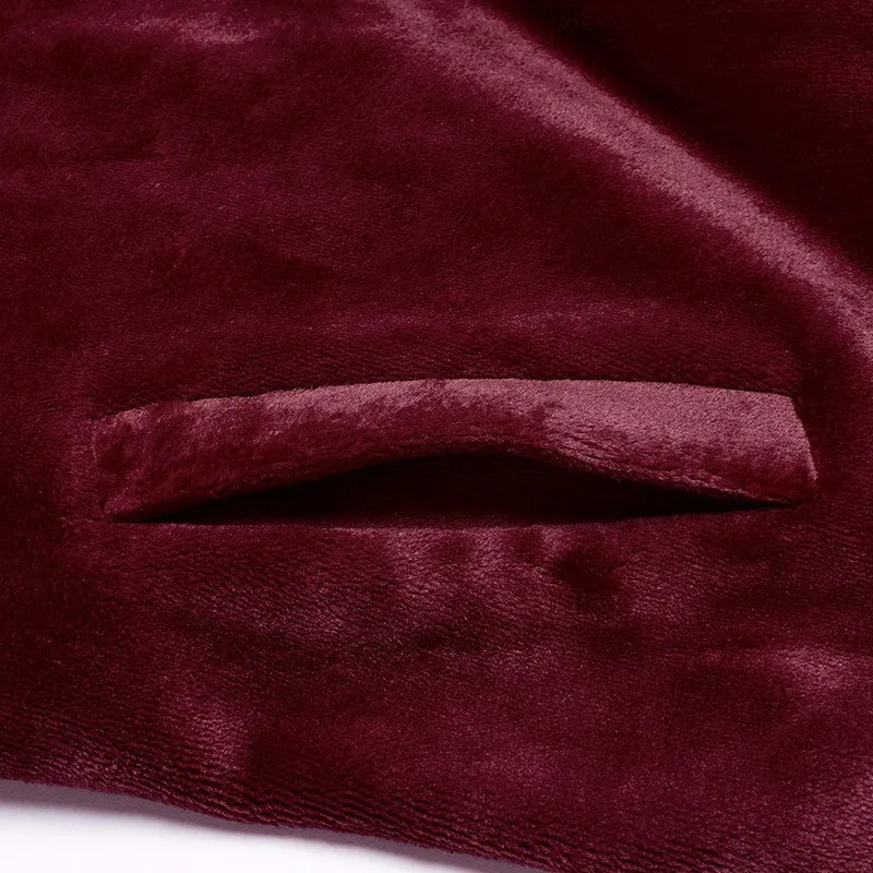Gothic-Samtmantel mit Mond-Stickerei für Damen in Rot
