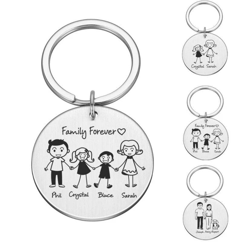 Schlüsselanhänger Familie Personalisiert