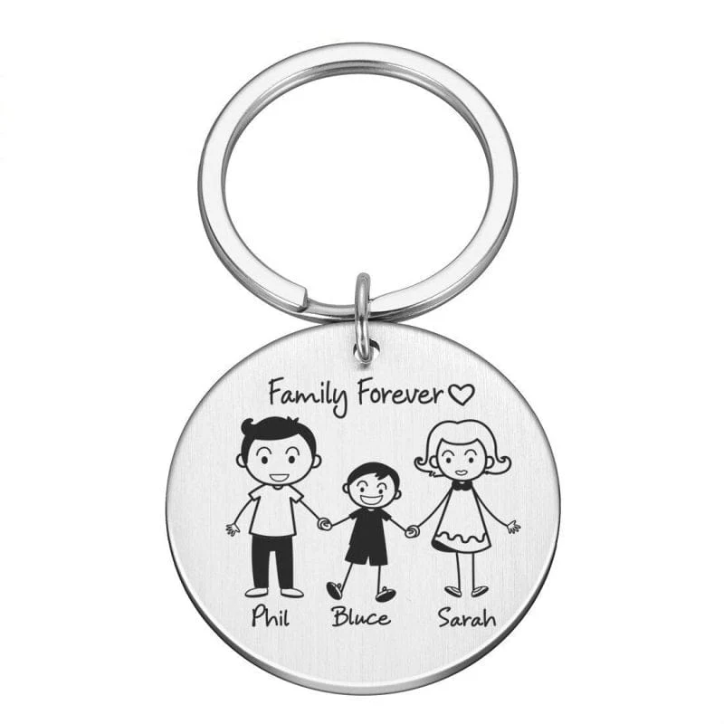 Schlüsselanhänger Familie Personalisiert