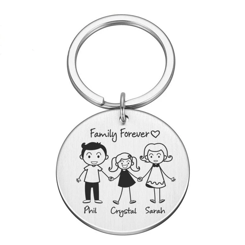 Schlüsselanhänger Familie Personalisiert