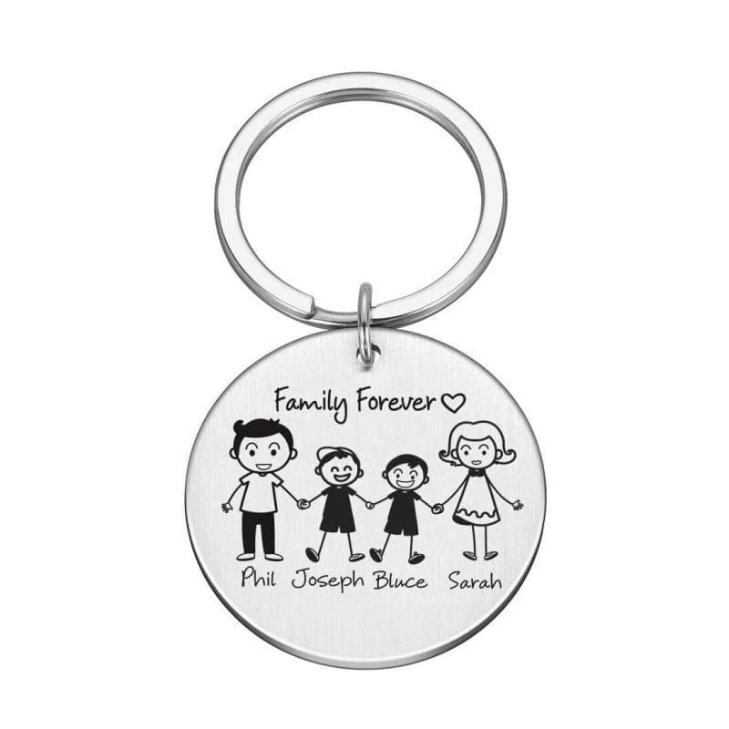 Schlüsselanhänger Familie Personalisiert