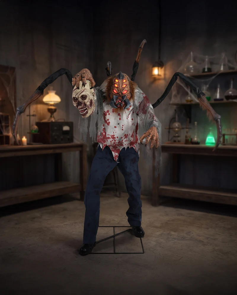 Dr. Fangor Spinnenmonster Halloween Animatronic 182cm