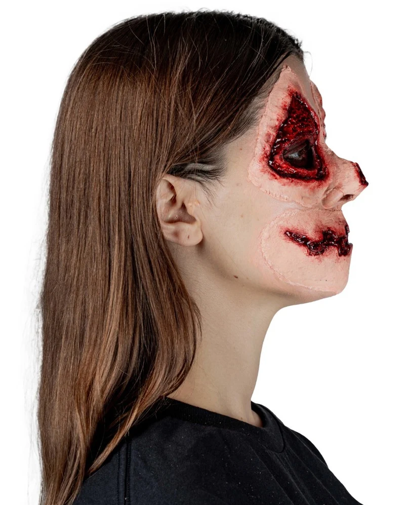 Bloody Pumpkin Face Latex-Applikation 4-tlg.