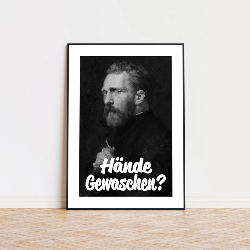 Hände gewaschen Poster Badezimmer Bild Schwarz Weiß Vintage Print Toiletten Poster Gäste WC Deko Geschenk Hauskauf Einweihungsparty Art Deco