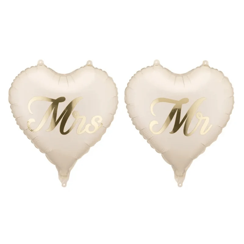 Herzballons "Mr. & Mrs." 2 Stk.