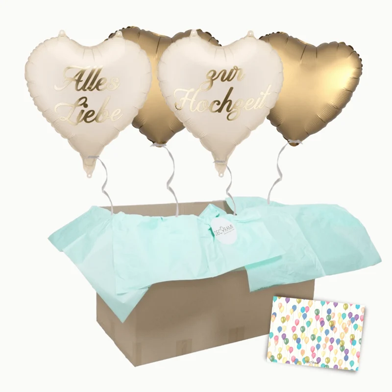 Heliumballon-Geschenk Hochzeit "Alles Liebe zur Hochzeit"