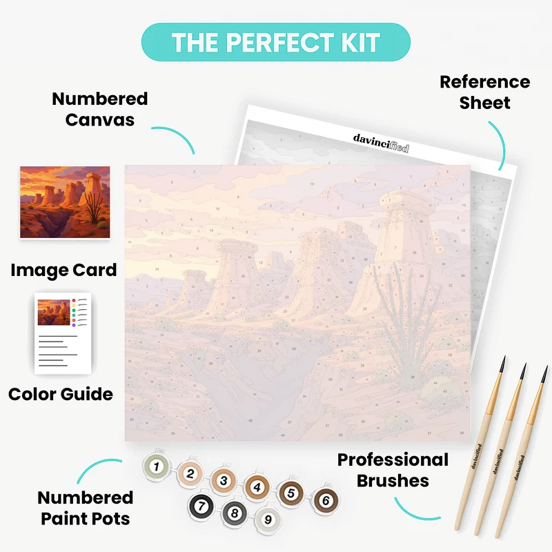 Tuff Canyon Hoodoos - Paint by Numbers Kit