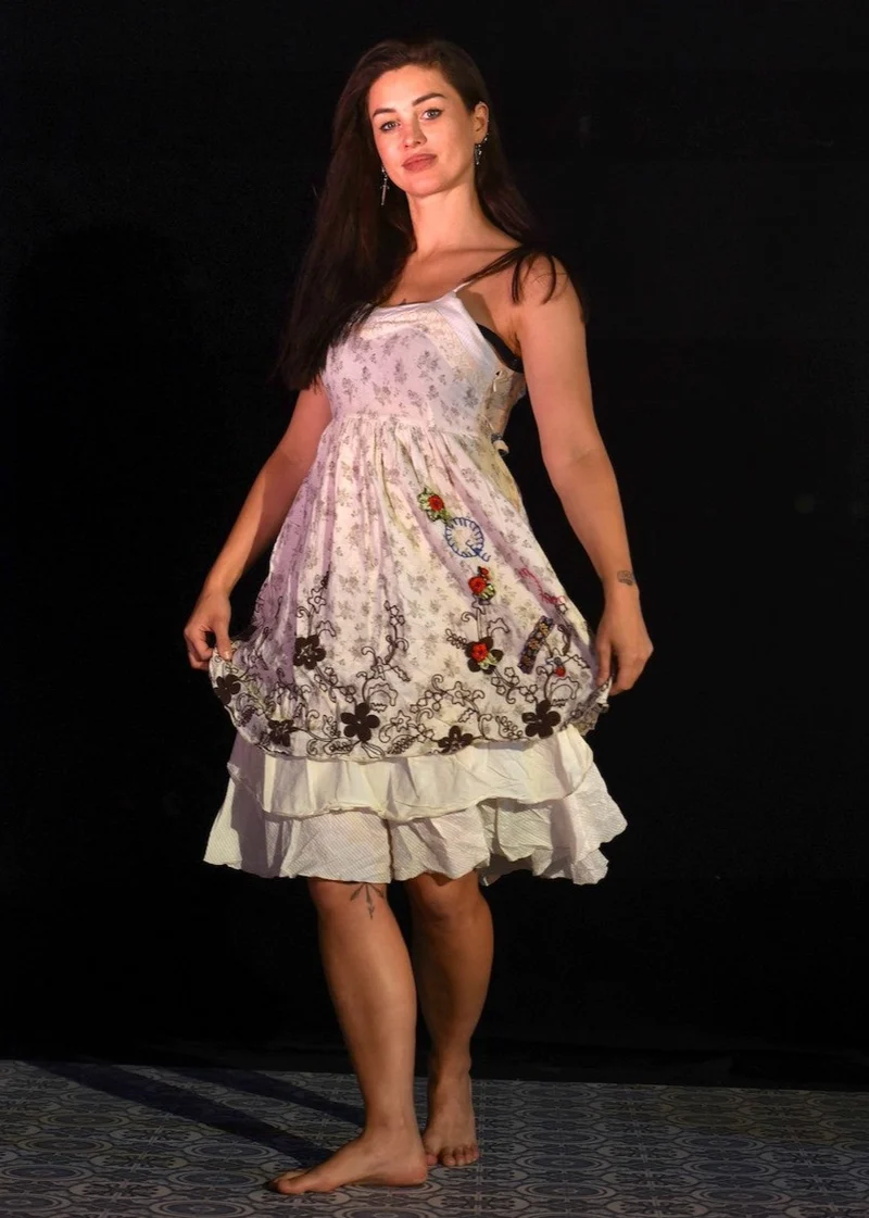 Kleid - Volantkleid - W144