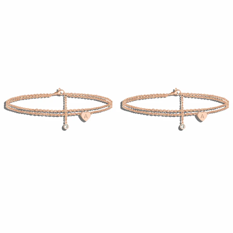 Mutter Tochter Armband Rosegold