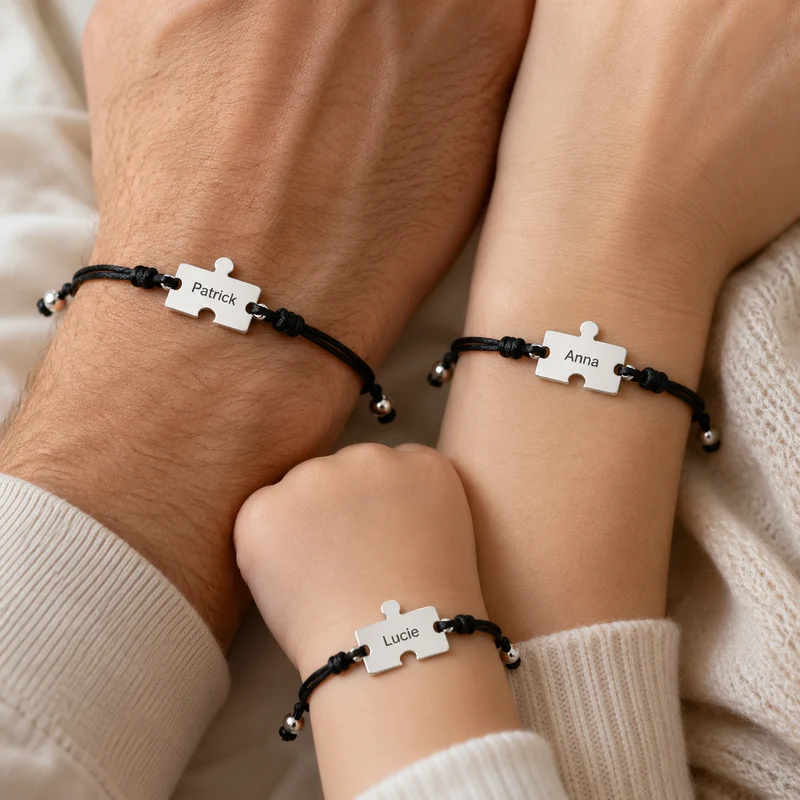 Armband Puzzelteil Familie