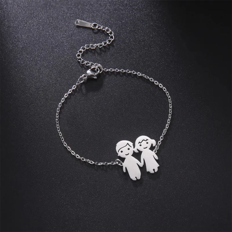 Familien Armband Silber