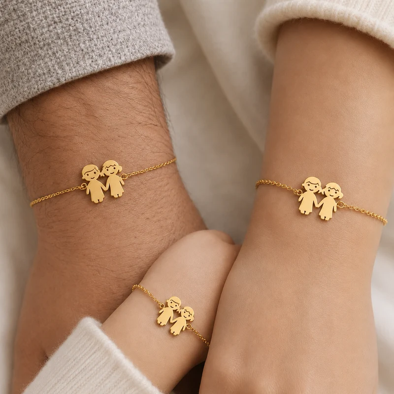 Familienarmband Gold