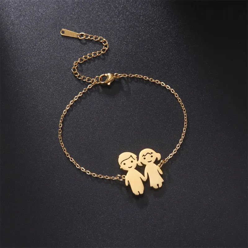 Familienarmband Gold