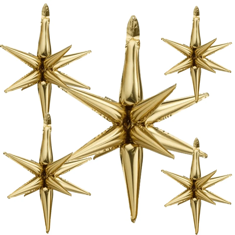 Sternenhimmel Set - 3D Sterne in Gold 5 Stk.