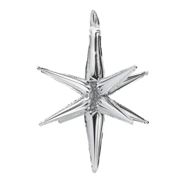 Folienballon Stern 3D 50cm Silber