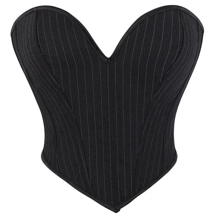 Gothic-Korsett mit gerippter Schnürung für Damen
