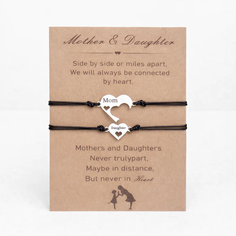 Mutter Tochter Armband Herz