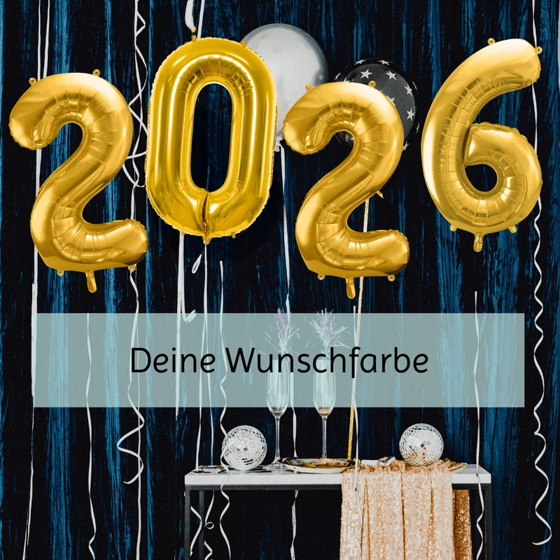 XXL Ballonschriftzug "2026"