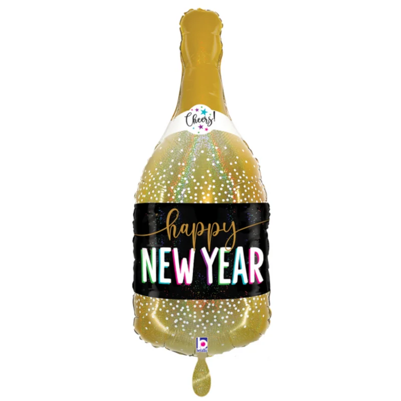 Folienballon XXL Champagnerflasche "Happy New Year"