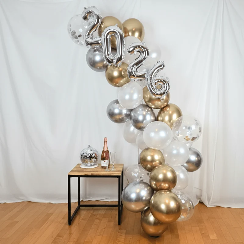 Ballongirlanden-Kit DIY Silvester "2026"