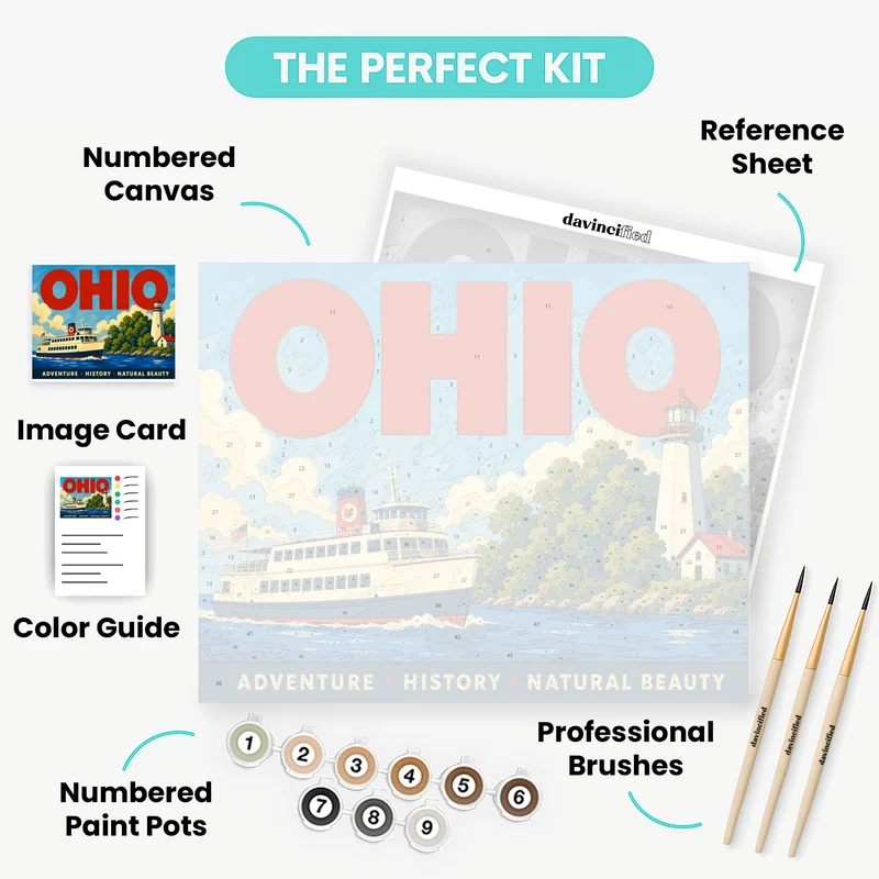 Ohio Lighthouse Cruise - Paint by Numbers Kit