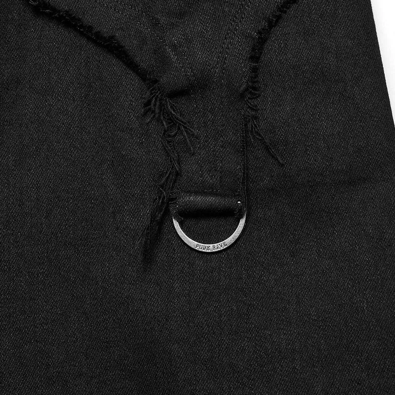 Punk-Mesh-Ösenring-Schlaghose für Damen