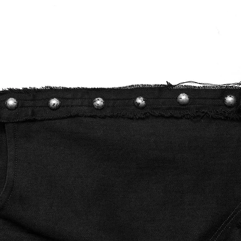 Punk-Mesh-Ösenring-Schlaghose für Damen