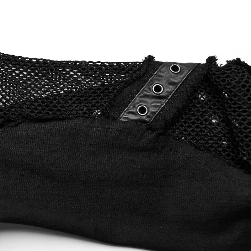 Punk-Mesh-Ösenring-Schlaghose für Damen