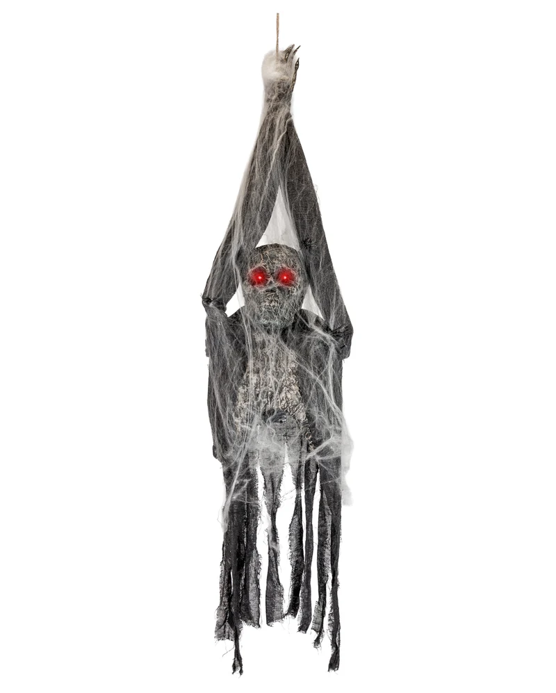 Vermoderter Zombie Torso mit Spinneweben Halloween Animatronic 130cm
