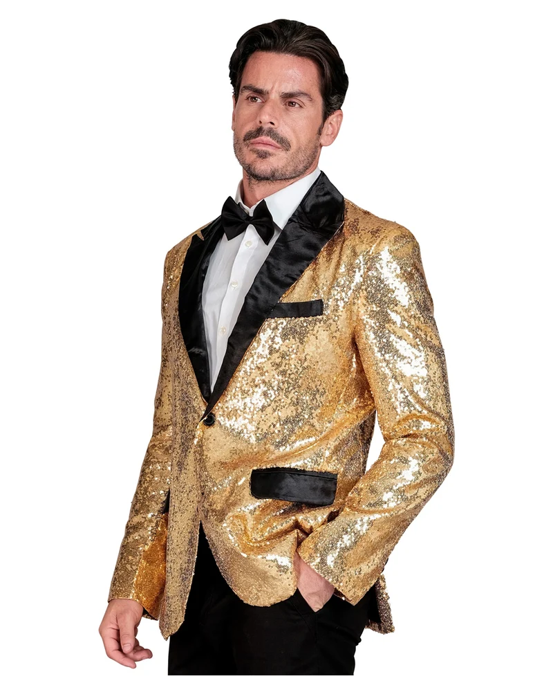 Goldene Paillettenjacke für Herren