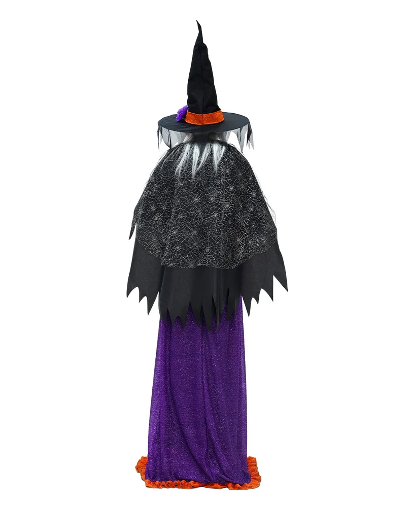 Madame Morbella Hexe mit Kristallkugel Halloween Animatronic 182cm
