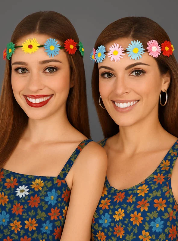 Stirnband mit Blumen bunt