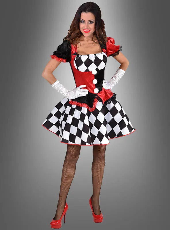 Deluxe Harlekin Clown Kleid