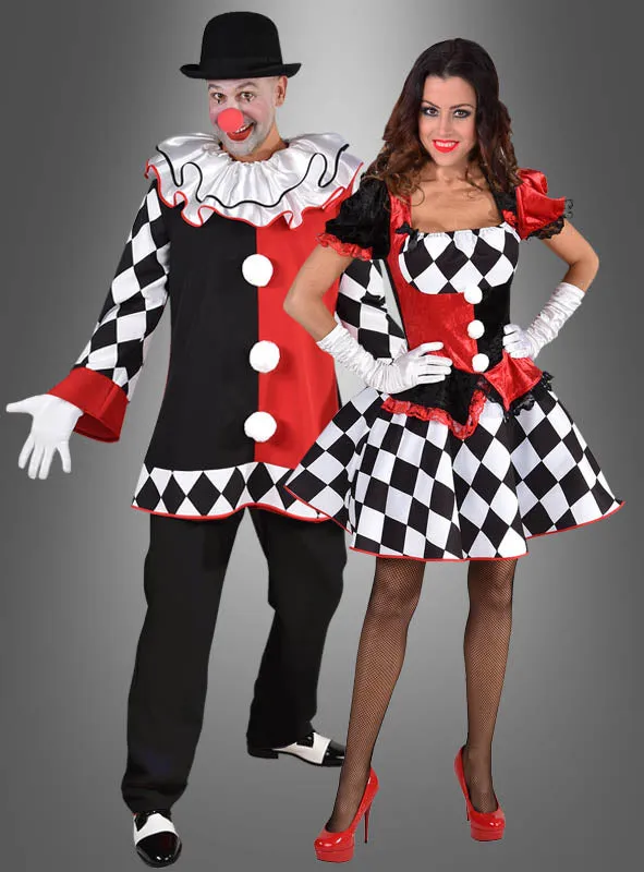 Deluxe Harlekin Clown Kleid