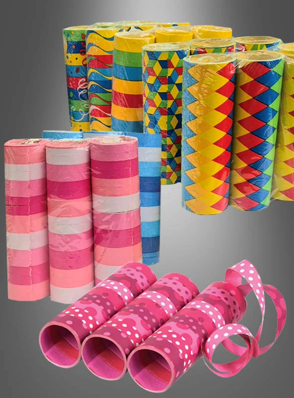 Luftschlangen bunt 3er Pack