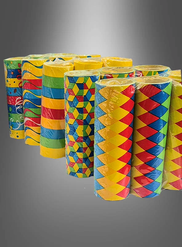 Luftschlangen bunt 3er Pack