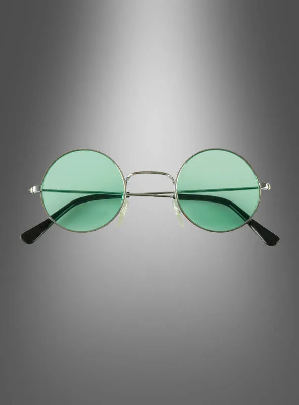 70er Jahre Nickelbrille Hippie Flower Power