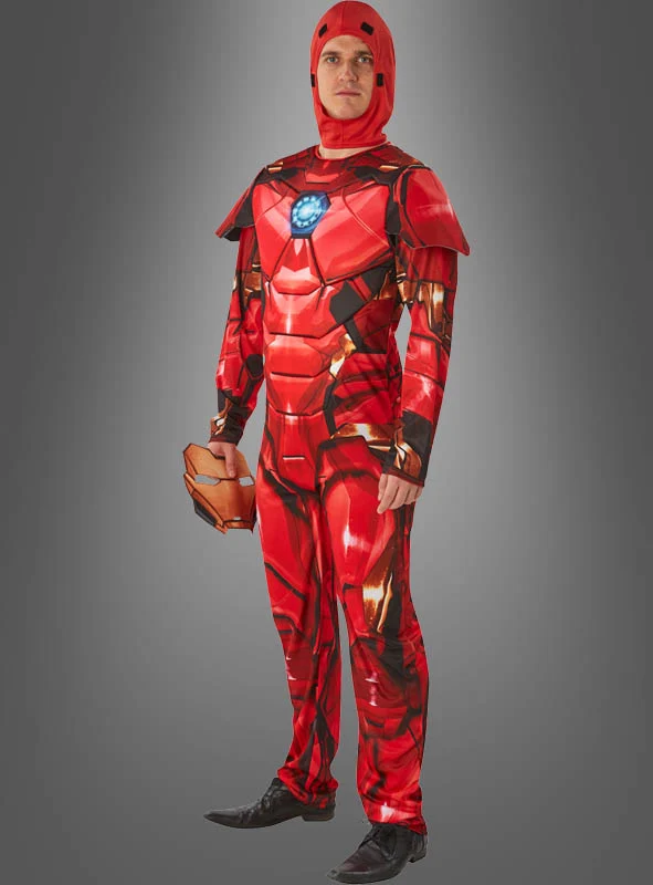 Iron Man Herren Kostüm mit Stoffmaske