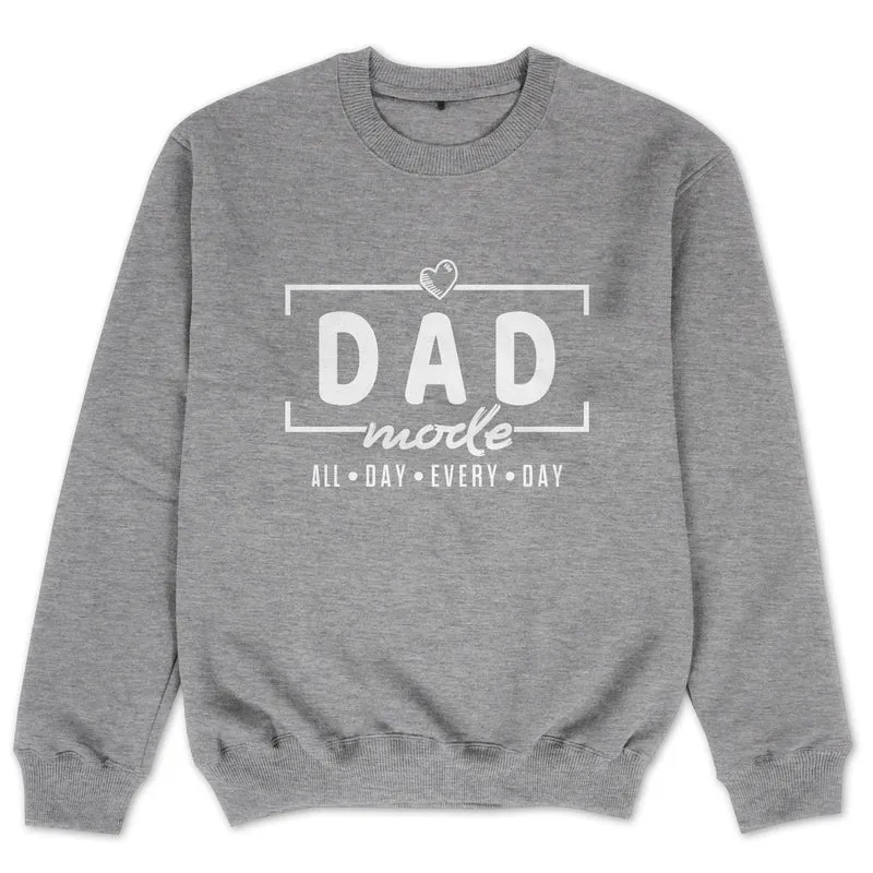 Dad Sweatshirt Papa Pullover Dad Mode All Day Every Day Vatertagsgeschenk Vater Geschenk Sweater Papa Sweatshirt Dad Mode