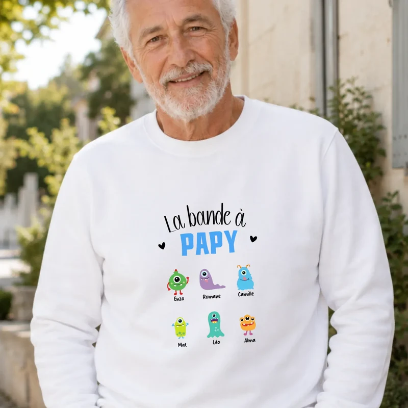 Pull personnalisé papy - La bande à papy