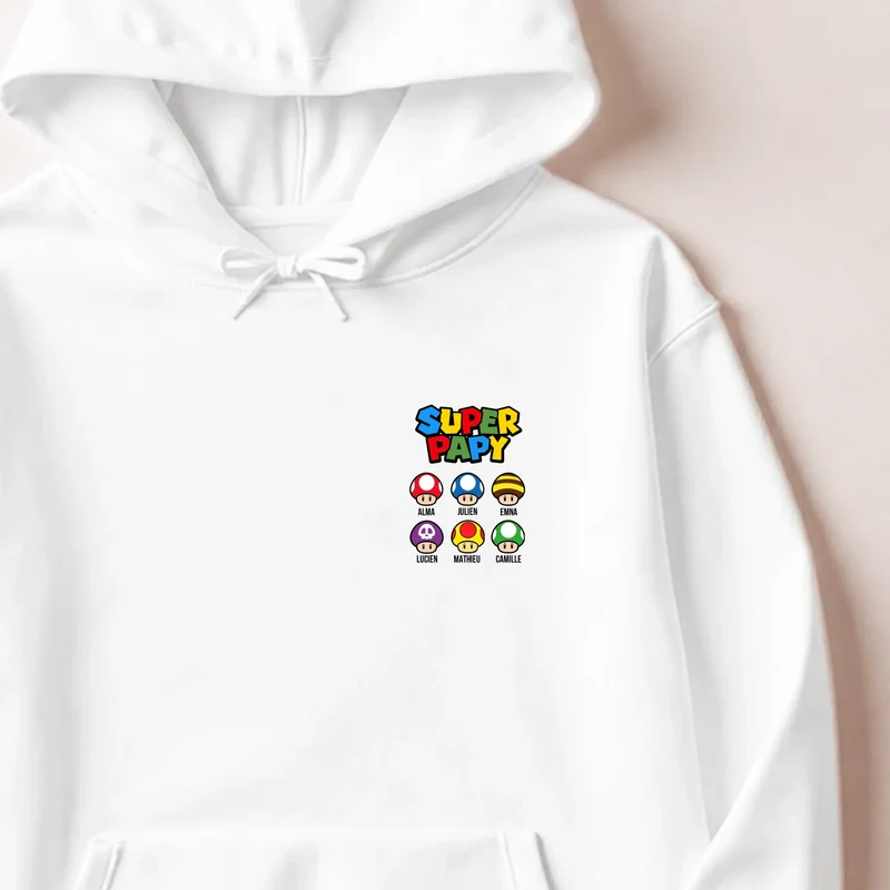 Sweat à capuche personnalisé papy - Super papy