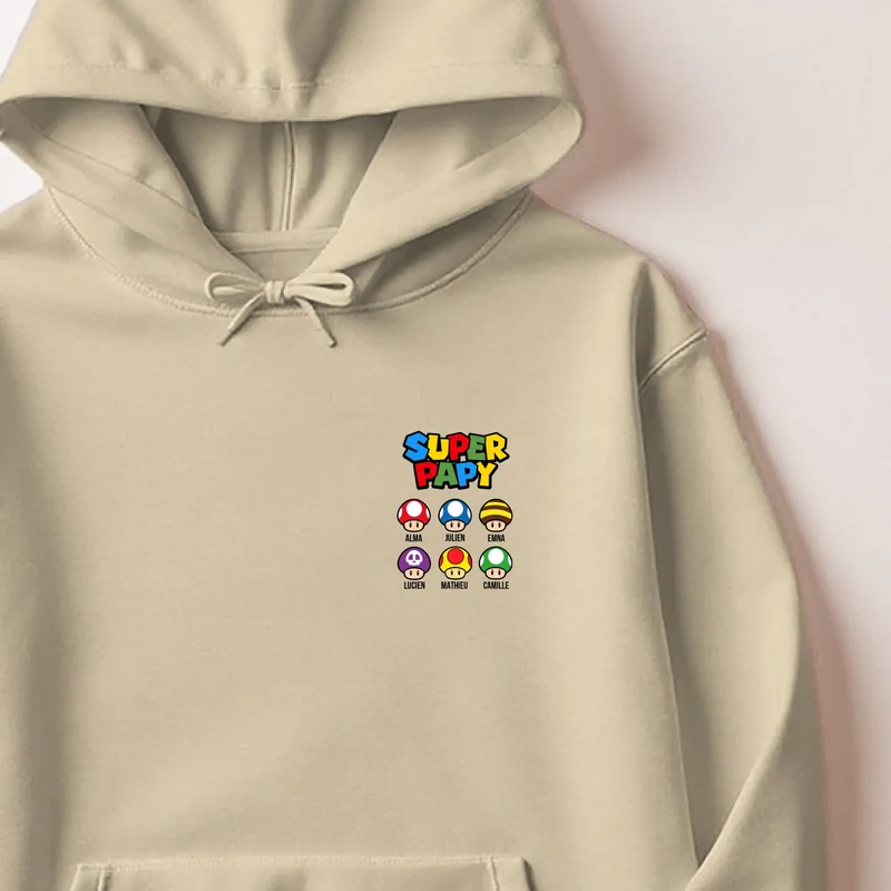 Sweat à capuche personnalisé papy - Super papy