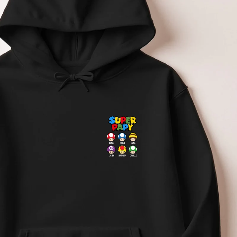 Sweat à capuche personnalisé papy - Super papy