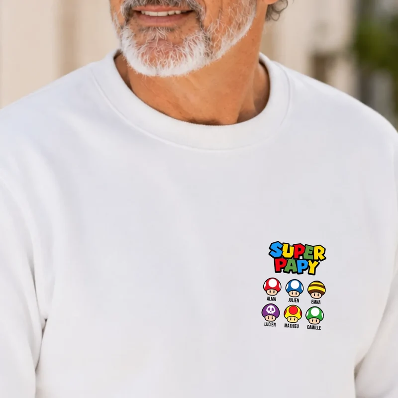 Sweat à capuche personnalisé papy - Super papy