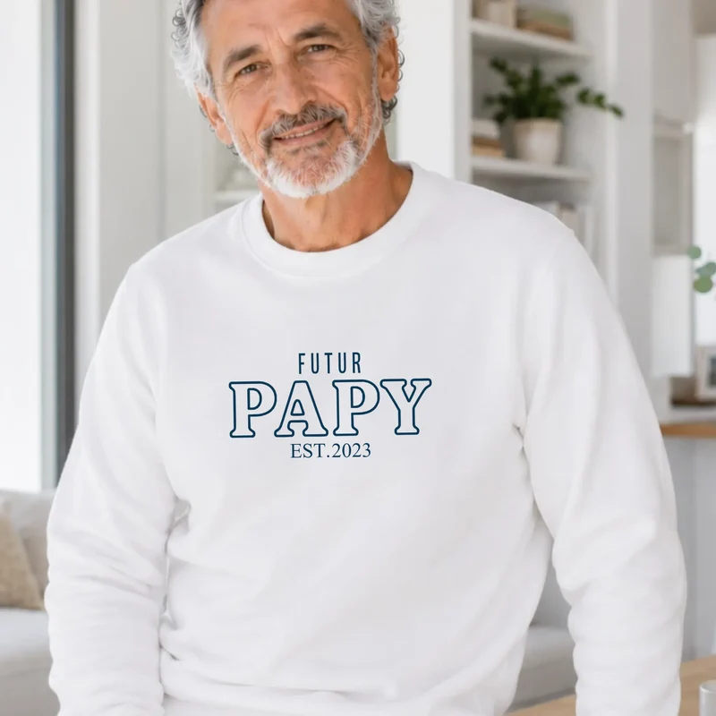 Sweat à capuche personnalisé futur grand-père - Annonce de grossesse
