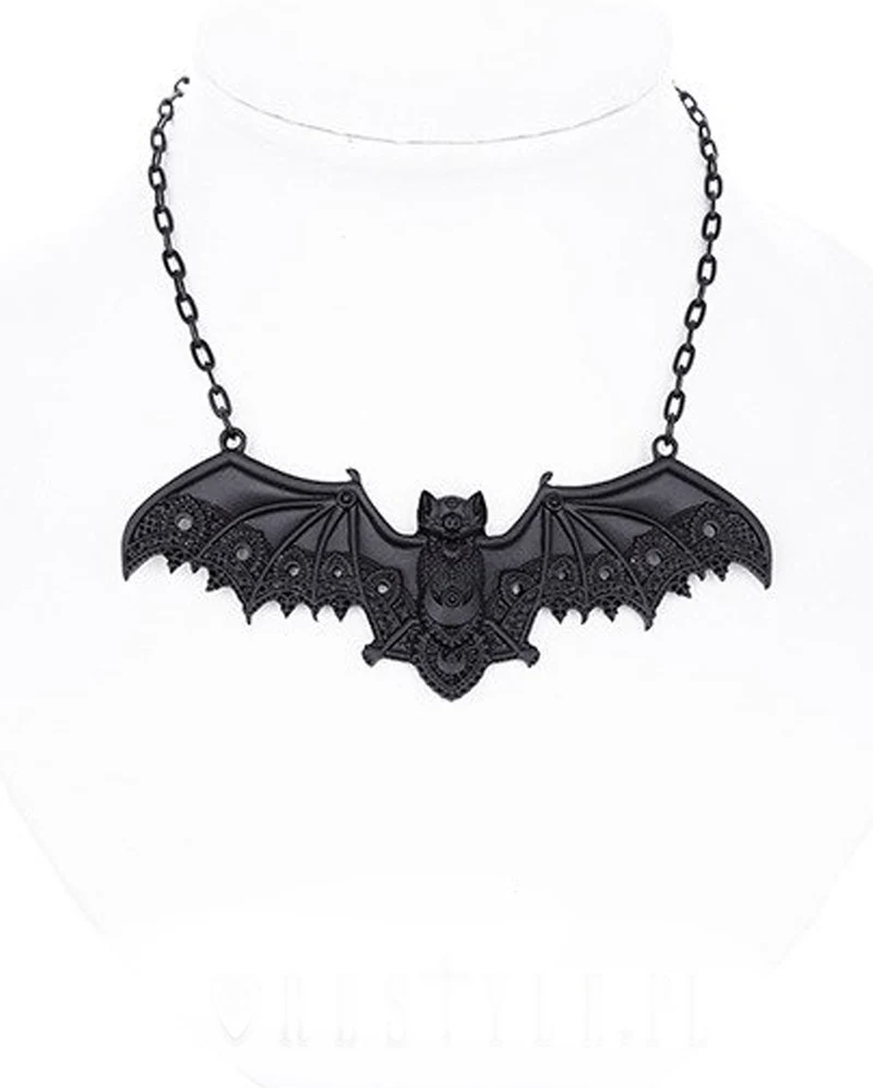 Schwarze Fledermaus Gothic Halskette