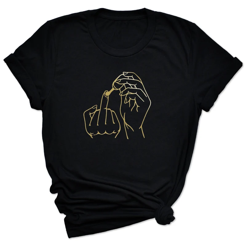 Feminist Shirt Feminismus T-Shirt Mittelfinger Nagellack Shirt Sommer tshirt Geschenk für Mädchen und beste Freundin Unisex Shirts