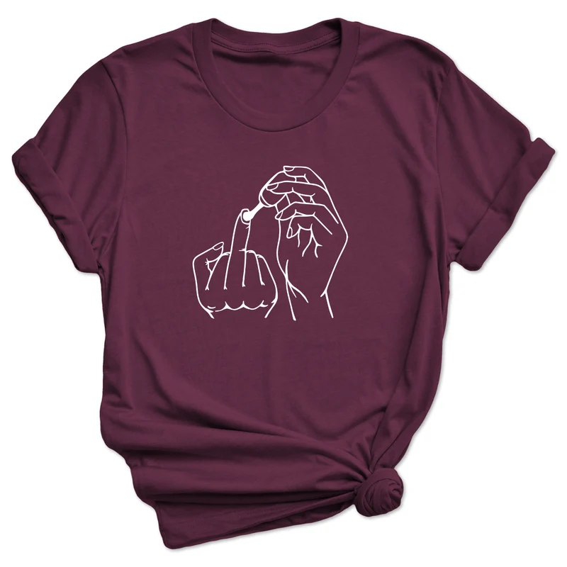 Feminist Shirt Feminismus T-Shirt Mittelfinger Nagellack Shirt Sommer tshirt Geschenk für Mädchen und beste Freundin Unisex Shirts