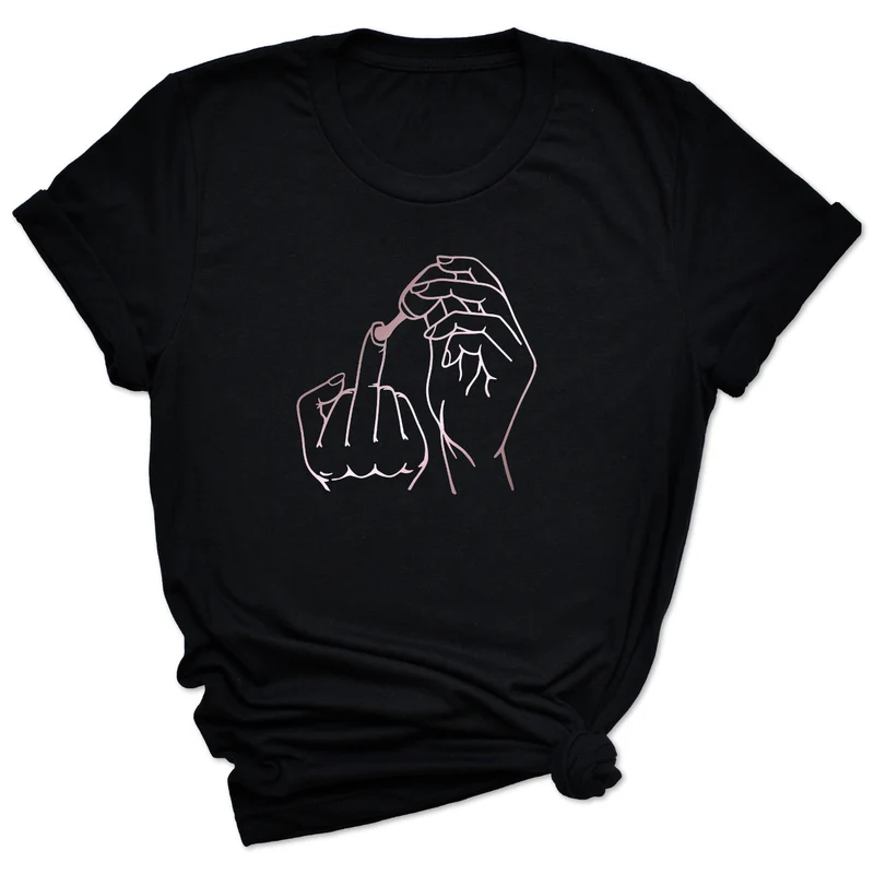 Feminist Shirt Feminismus T-Shirt Mittelfinger Nagellack Shirt Sommer tshirt Geschenk für Mädchen und beste Freundin Unisex Shirts