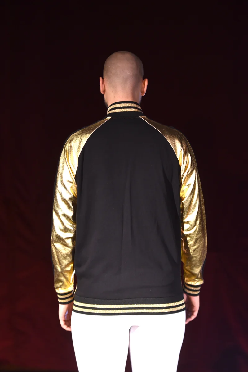 Jacke - Goldene Collegejacke - B093
